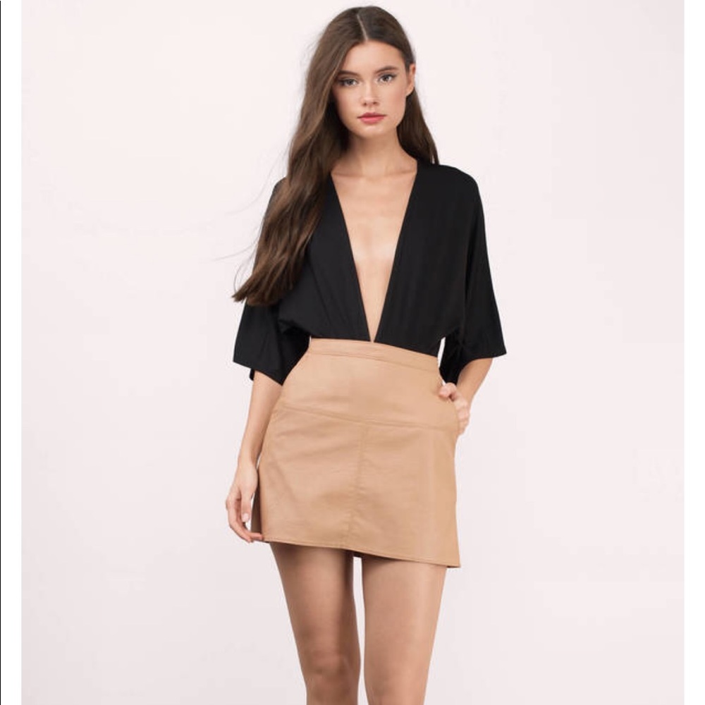 Deep v plunge bodysuit